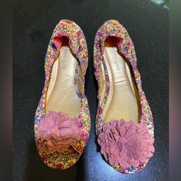 Madden Girl Pink Floral open toe ballet flats, size 8.5 - Picture 1 of 10